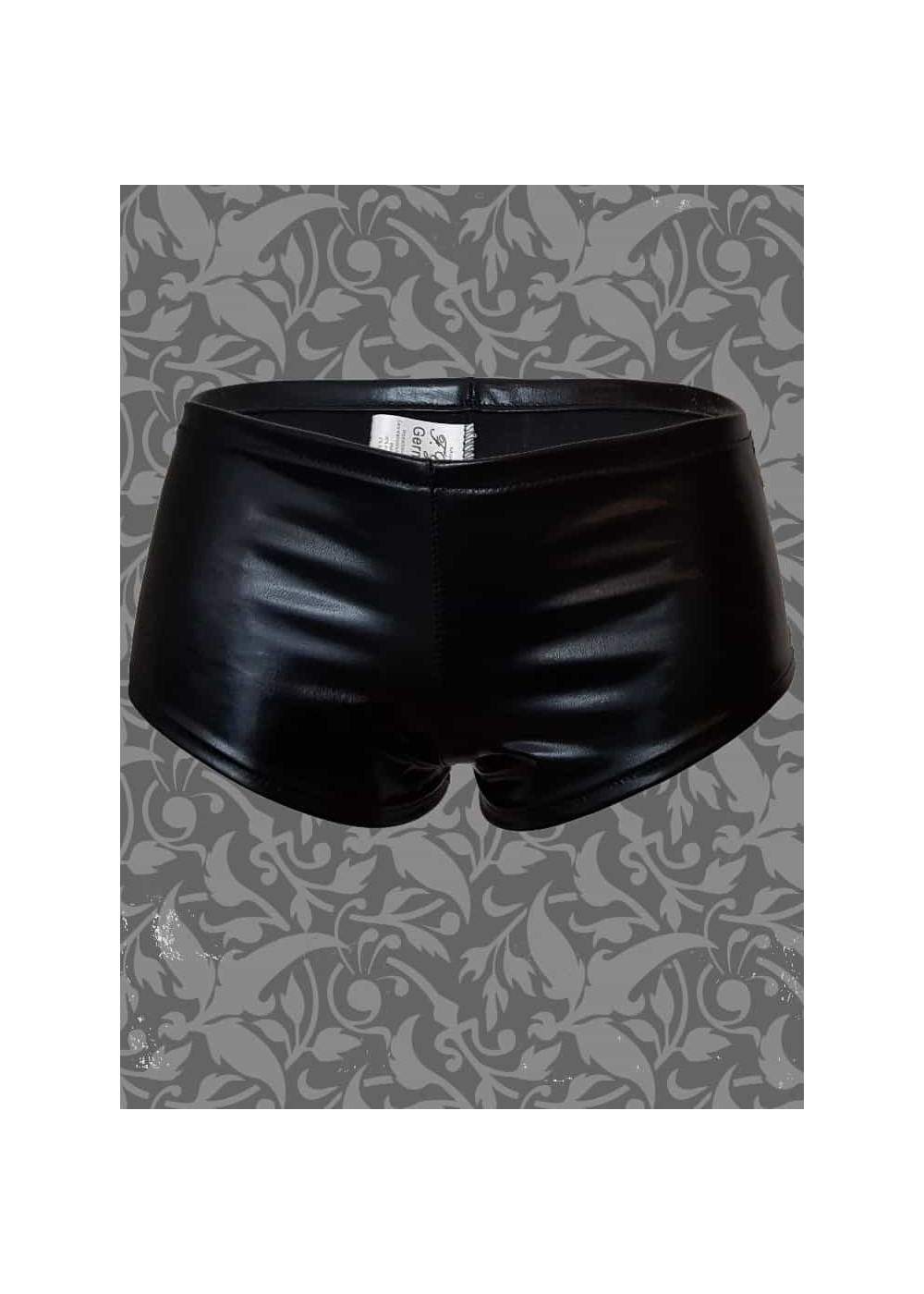Leather-look hotpants black - 