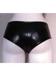 Kauf auf Rechnung Leder-Optik Hotpants schwarz Metallic Größen 34 -... - 