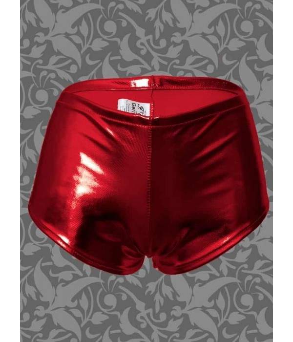 Pantalones cortos de cuero óptico rojo metálico Tallas 34 - 42 - Deutsche Produktion