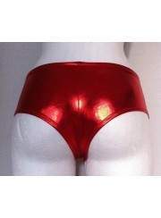 Leather-look hotpants red metallic sizes 34 - 42 - Deutsche Produktion