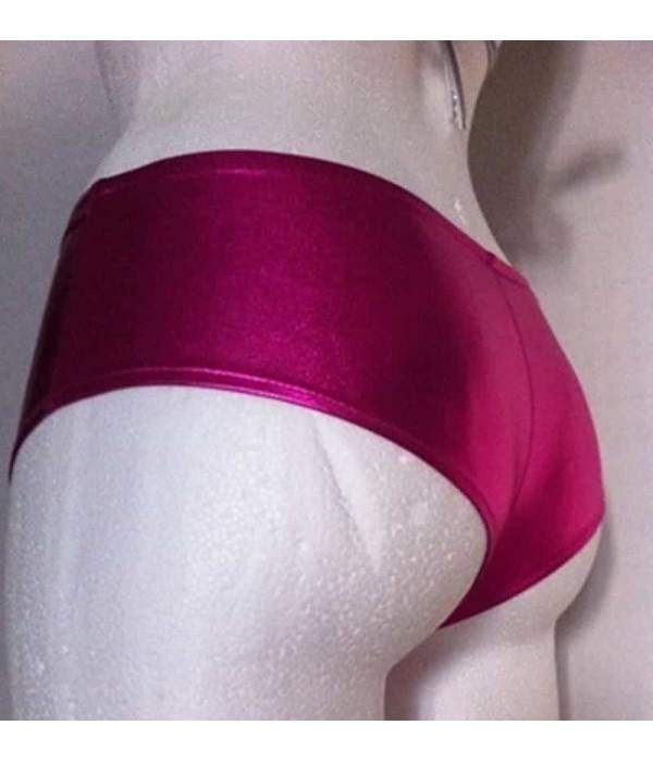 Pantalones calientes de cuero óptico rosa metalizado Tallas 34 - 42