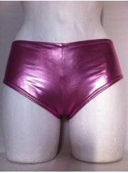 FGirth Leder-Optik Hotpants rosa Metallic Größen 34 - 42 - Deutsche Produktion