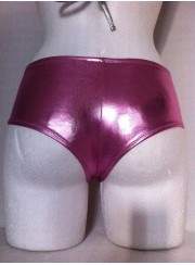 Leather-look hotpants pink metallic sizes 34 - 42 - Deutsche Produktion