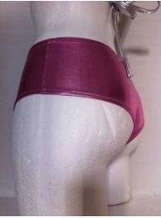 Pantalones de cuero ópticos rosa metalizado Tallas 34 - 42 - 