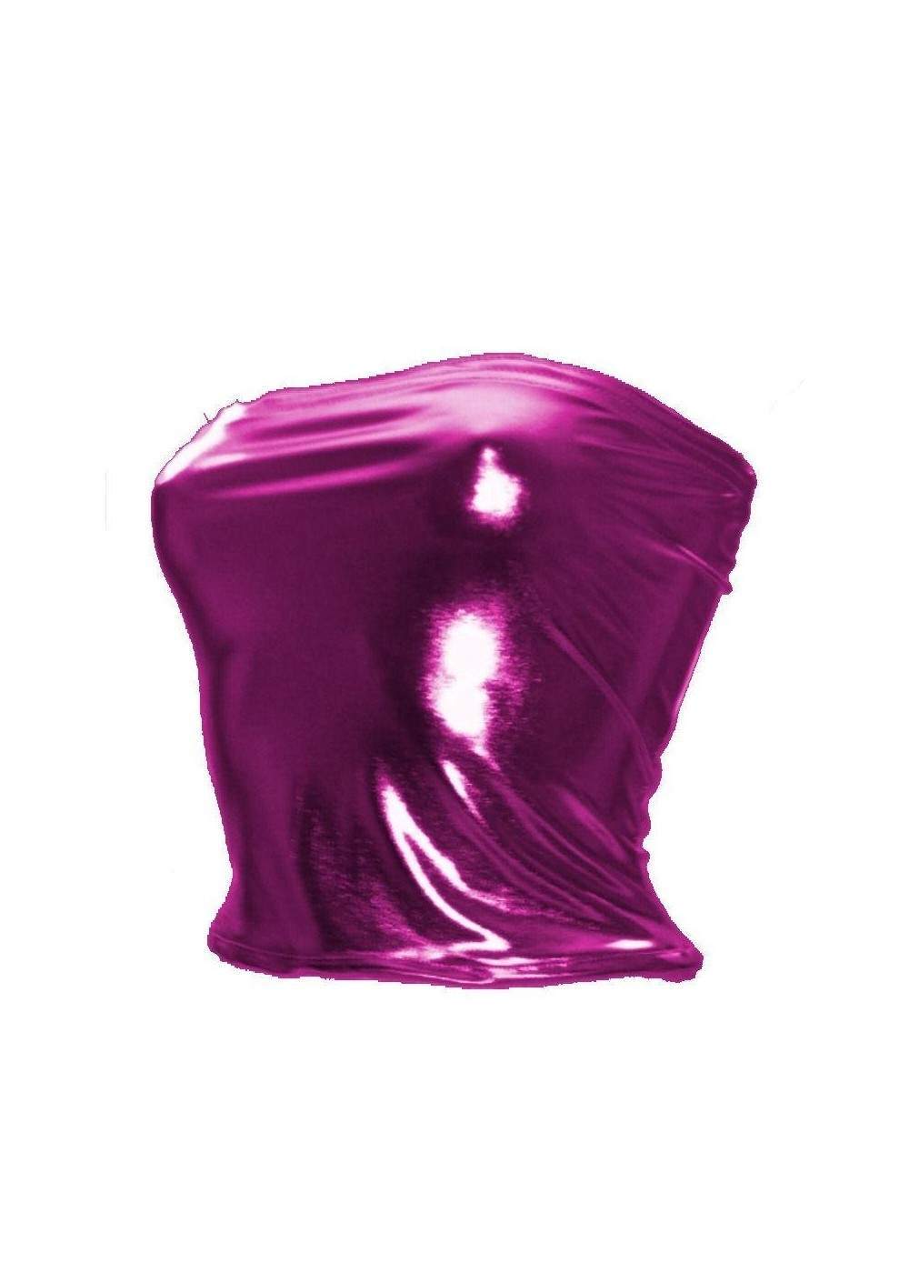 Cuero-look Pink BANDEAU TOP elástico producción alemana│F.Girth - 