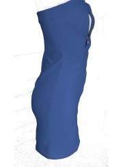 Vestido de cuero suave sin pezones azul con cremalleras - Jetzt noch mehr sparen