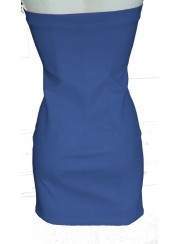 Spare 15 Prozent auf Nippelfrei Softleder Kleid blau mit Reißversch... - 