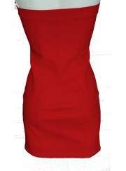 Vestido de cuero rojo sin pezones con cremalleras - Jetzt noch mehr sparen