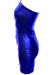 Vestido de cuero suave azul tallas 32 - 52 - Jetzt noch mehr sparen