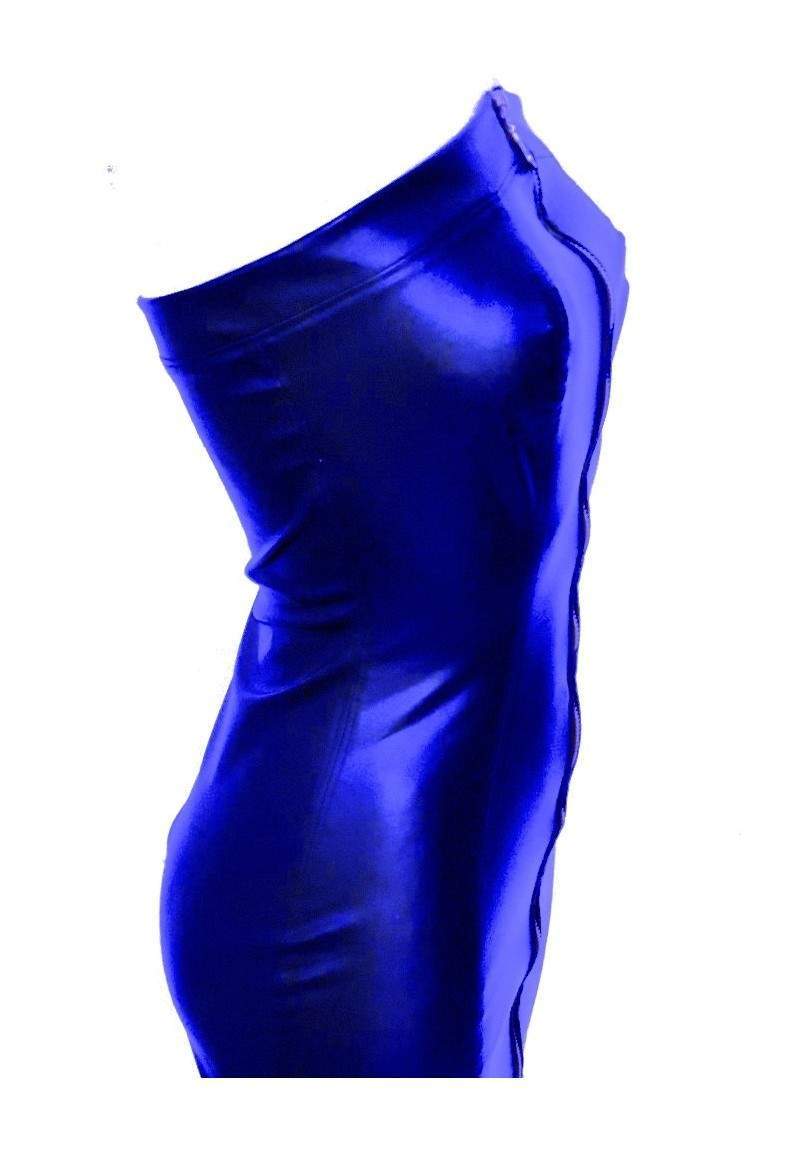 Kunstlederkleid blau in Deutschland produziert - 