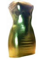 Save 15 percent on f.girth Mega Wetlook Gogo Bandeau Dress in Gold - 