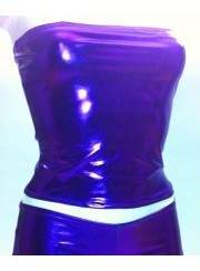 Leather look German purple bandeau-top buy online F.Girth - Rabatt