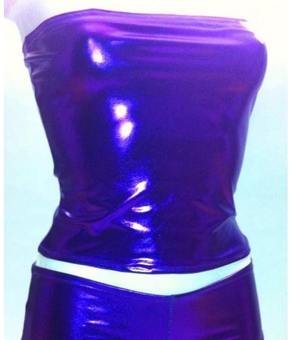 Leather look German purple bandeau-top buy online F.Girth