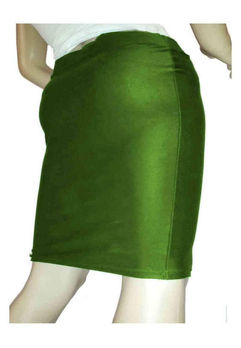 Green stretch pencil skirt made in Germany -