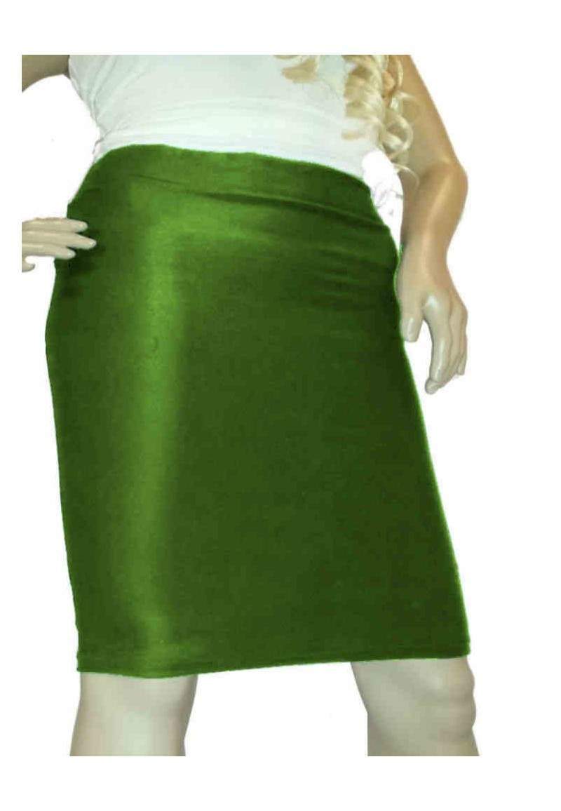 Green stretch pencil skirt made in Germany -