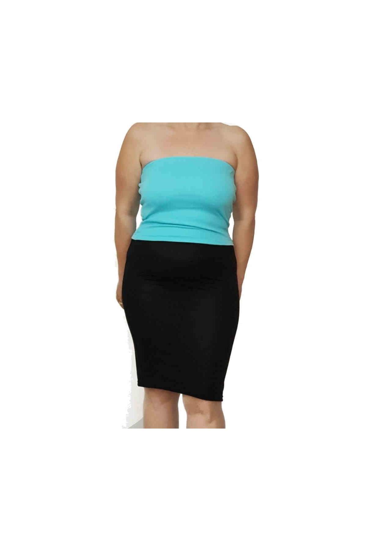Black Stretch Pencil Skirt Size 34 - 52 Cotton - 