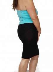 Schwarzer Stretch Bleistift Rock - 