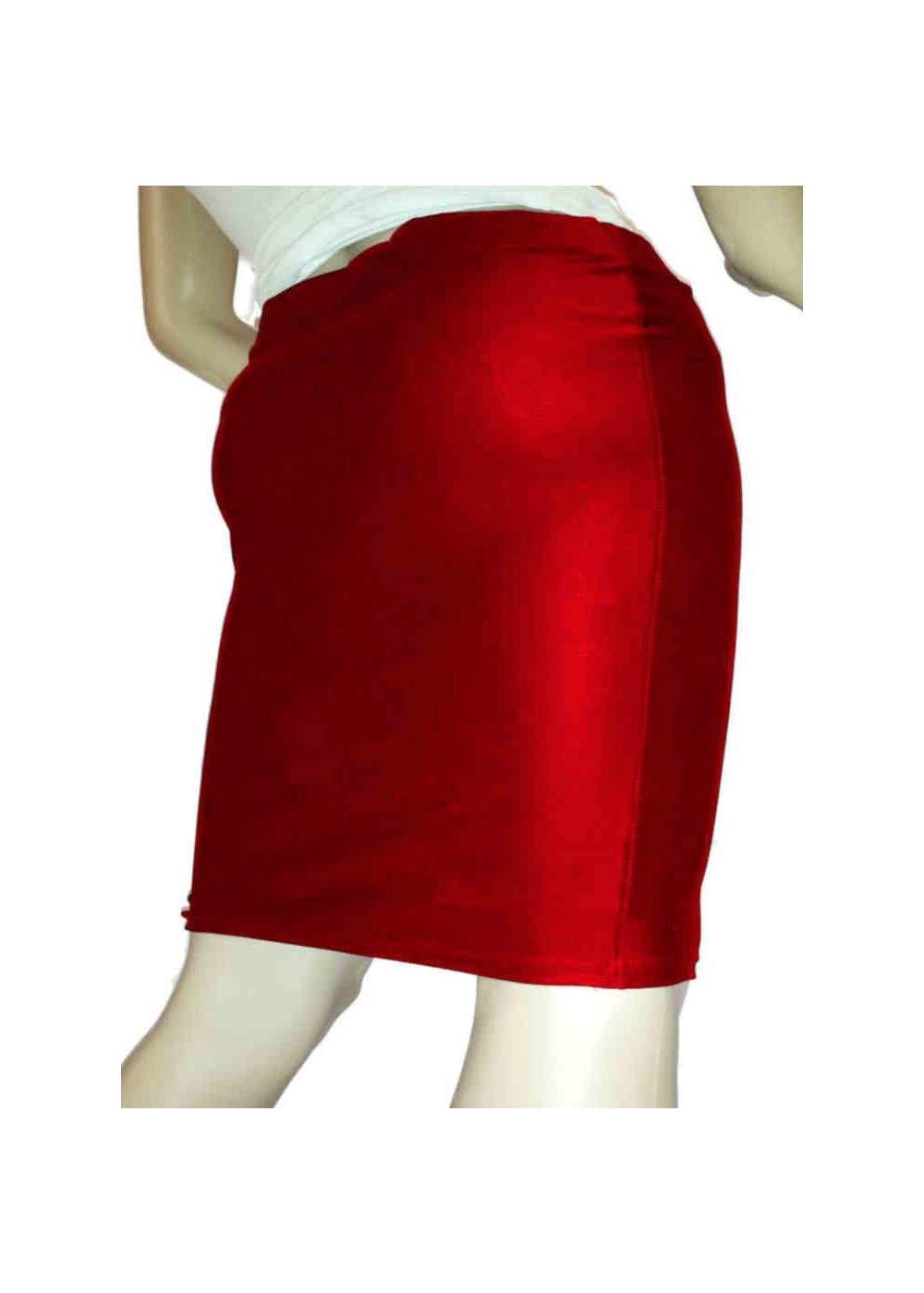 falda lápiz roja elástica hasta la rodilla tallas 44 - 52 longitude... - 