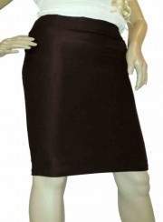 Brown Stretch Pencil Skirt Many Lengths Size 34 - 52 Cotton - 