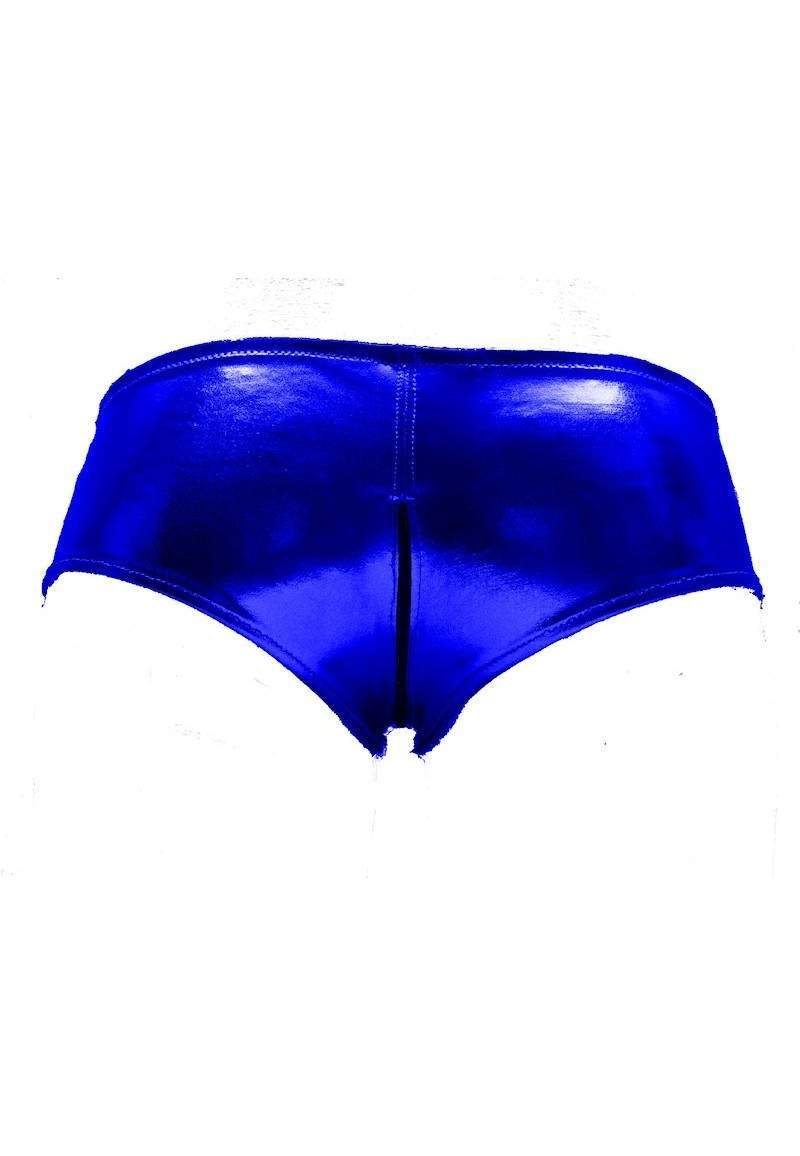 Ouvert hotpants blue with zipper made in Germany -