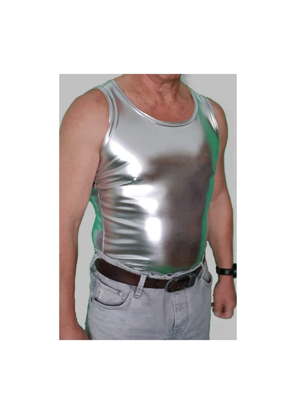 Herren Tank Top in Silber - 