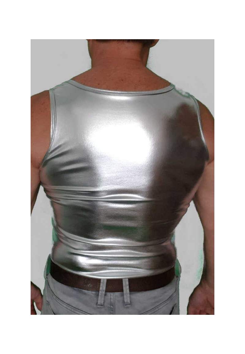 Herren Tank Top in Silber in Deutschland produziert - 