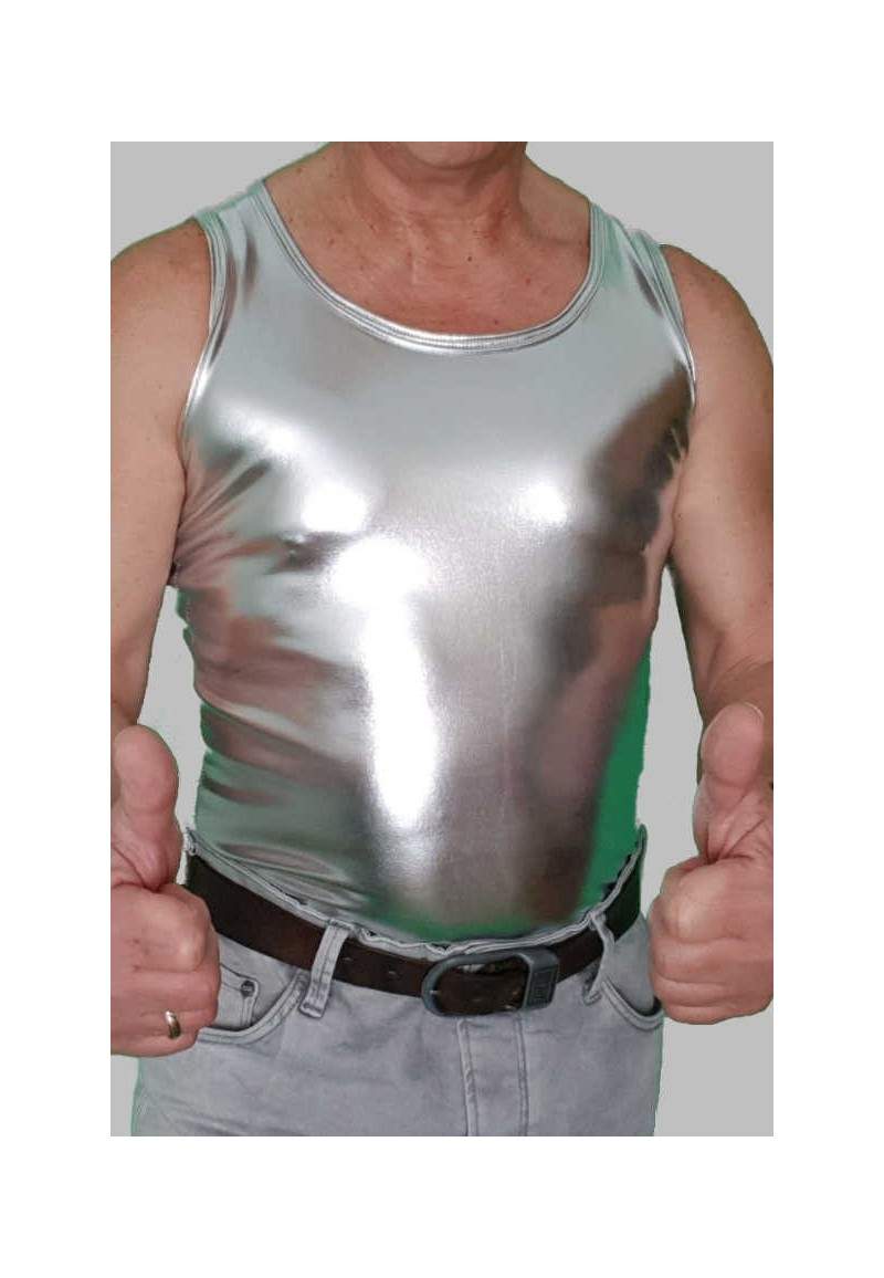 Men's tank top in silver produced in Germany -