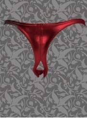 bargain Leather Optics Ouvert TANGA red Sizes 34 - 52 - Jetzt noch mehr sparen