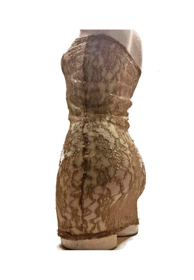 Mocca BANDEAU mini dress lace produced in Germany -