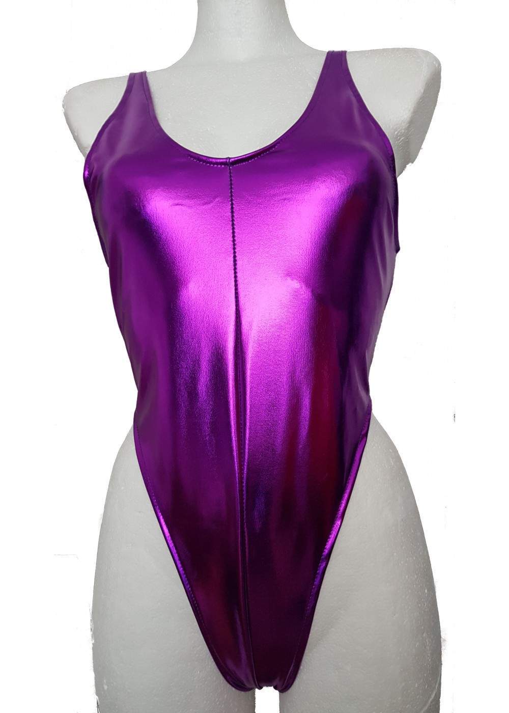 Leder-Optik Wetlook String Body lila online kaufen Rabatt 11% - 
