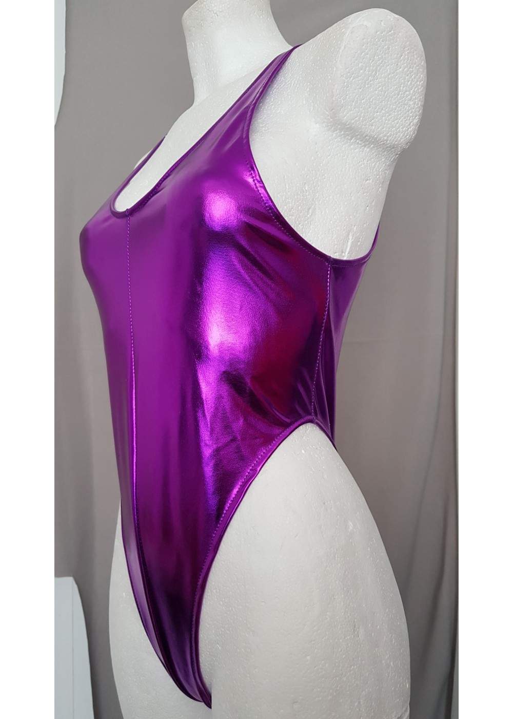 Leder-Optik Wetlook String Body lila online kaufen - 