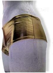 Leder-Optik Goldene Hotpants Größen 32 - 42 - 