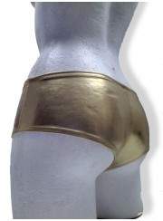 Leder-Optik Goldene Hotpants Größen 32 - 42 - 