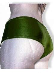Leather look green hotpants metallic sizes 34 - 42 - Jetzt noch mehr sparen