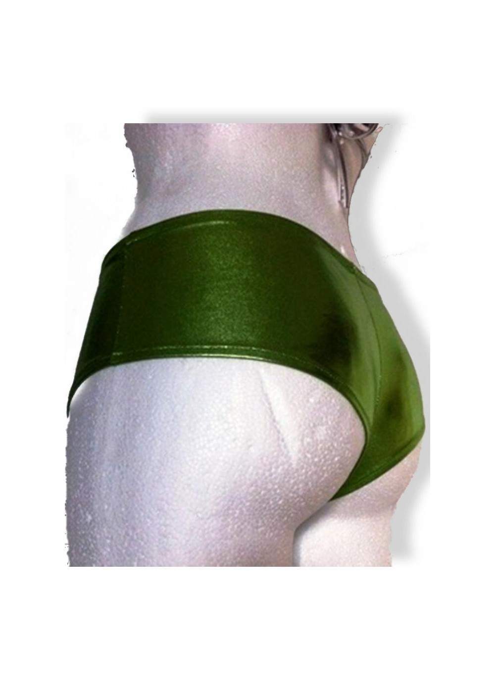 Leder-Optik grüne Hotpants Metallic Größen 34 - 42 Rabatt 11% - 