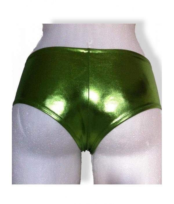 Leather look green hotpants metallic sizes 34 - 42 - Jetzt noch mehr sparen
