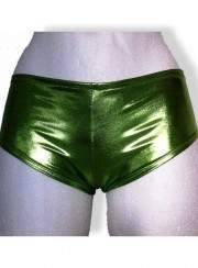 bargain Leather look green hotpants metallic sizes 34 - 42 - Jetzt noch mehr sparen