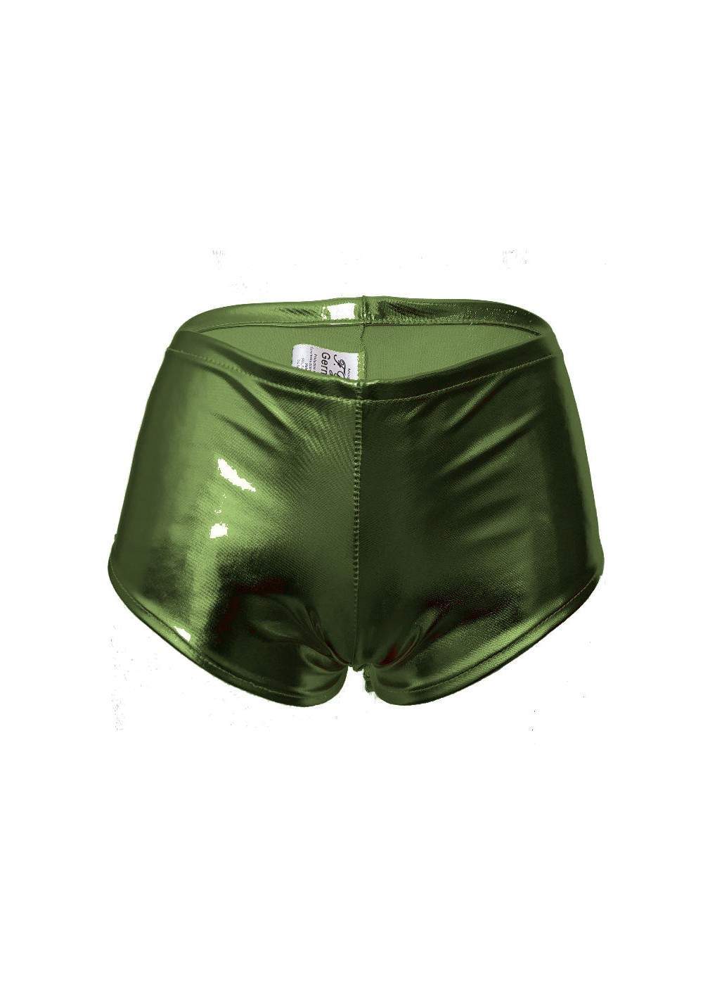 Leder-Optik grüne Hotpants Metallic Größen 34 - 42 Rabatt 11% - 