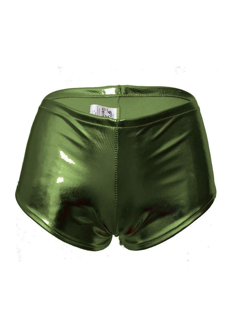 green metallic hot pants produced in Germany -